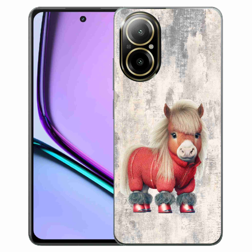 Gelový kryt mmCase na Realme C67 - poník ve svetru
