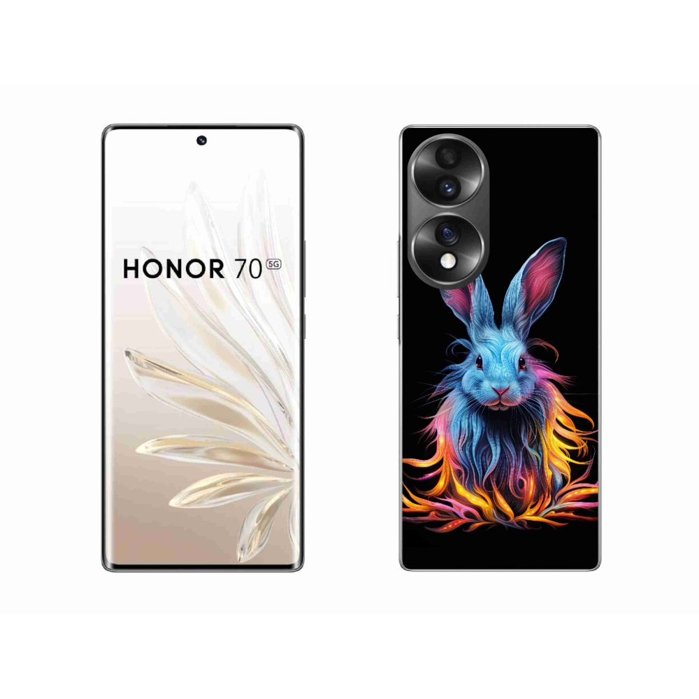 Gelový kryt mmCase na Honor 70 - abstraktní zajíc