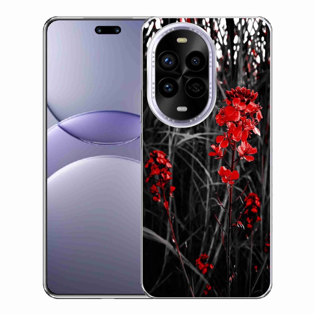 Gelový kryt mmCase na Huawei Nova 13 Pro 5G - červená rostlina