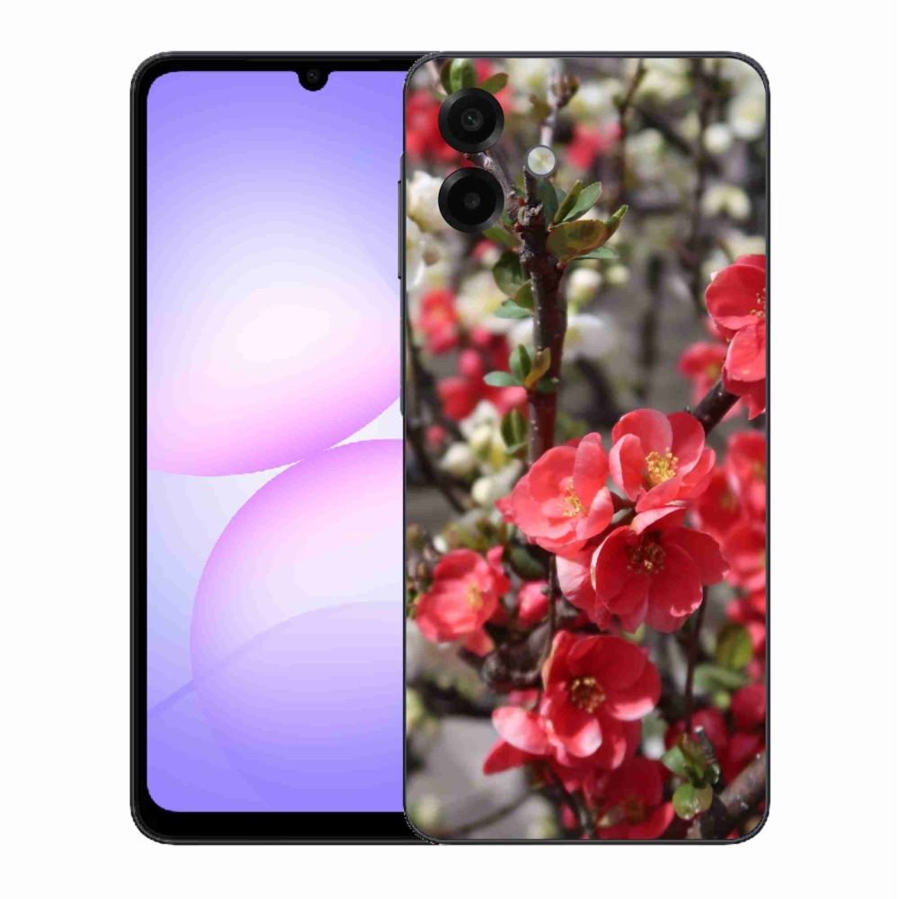 Gelový kryt mmCase na Samsung Galaxy A07 4G - červené květy