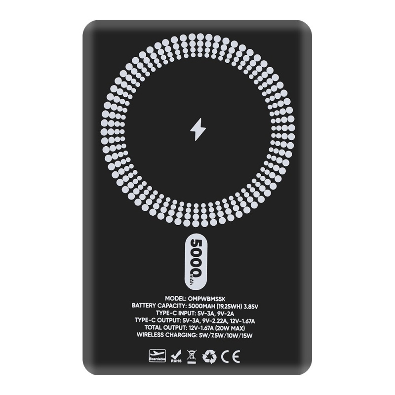 OBAL:ME MagNetix Powerbanka 5000mAh Black