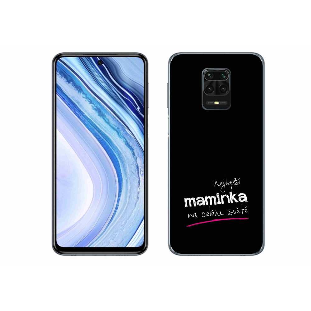 Gelový kryt mmCase na Xiaomi Redmi Note 9S - nejlepší maminka 4 černé pozadí