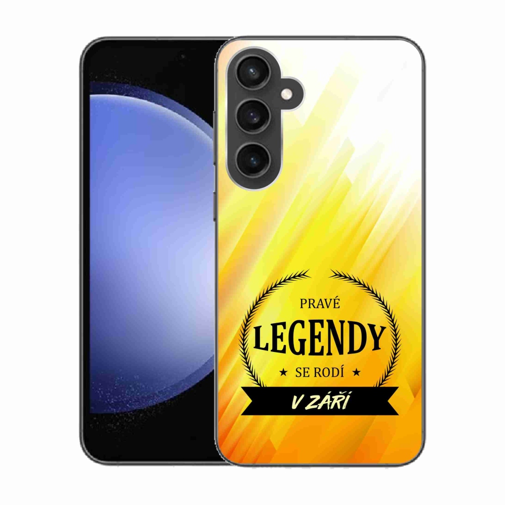 Gelový kryt mmCase na Samsung Galaxy S23 FE - legendy v září žluté pozadí