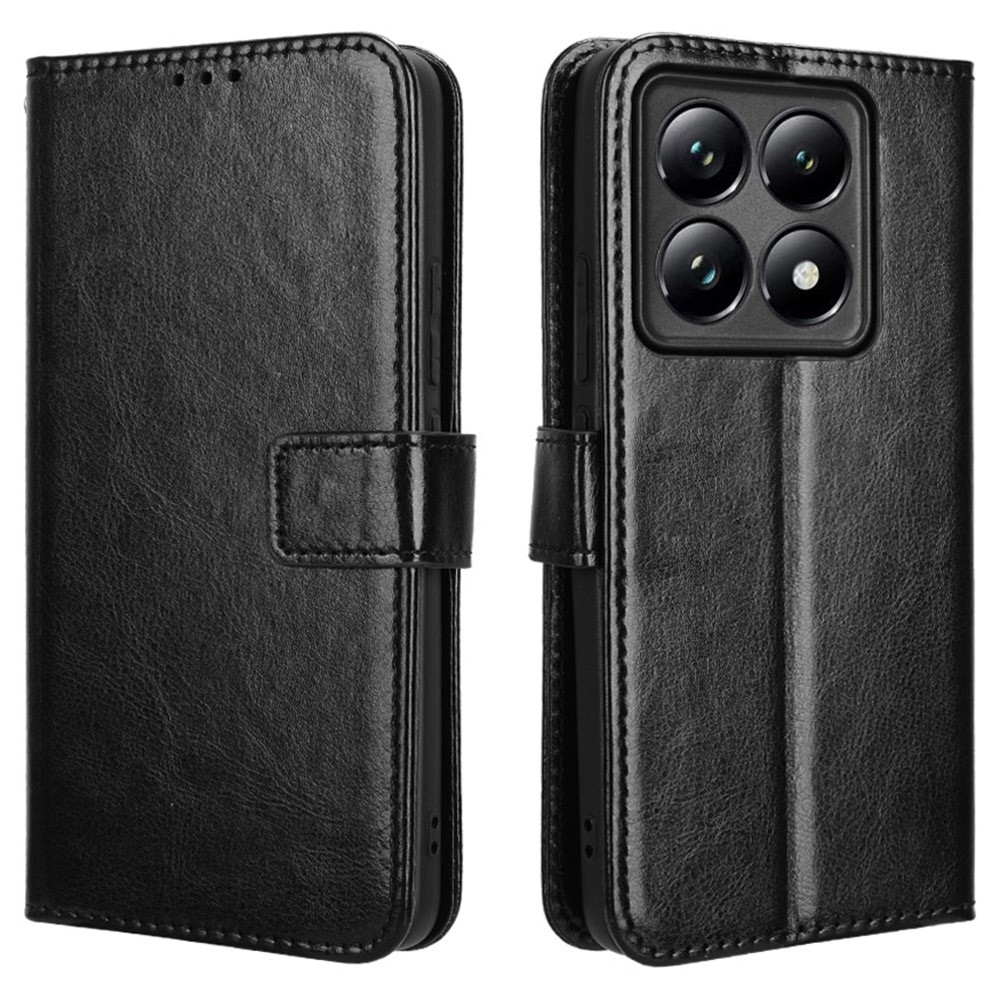Crazy knížkové pouzdro na Xiaomi 14T Pro - černé