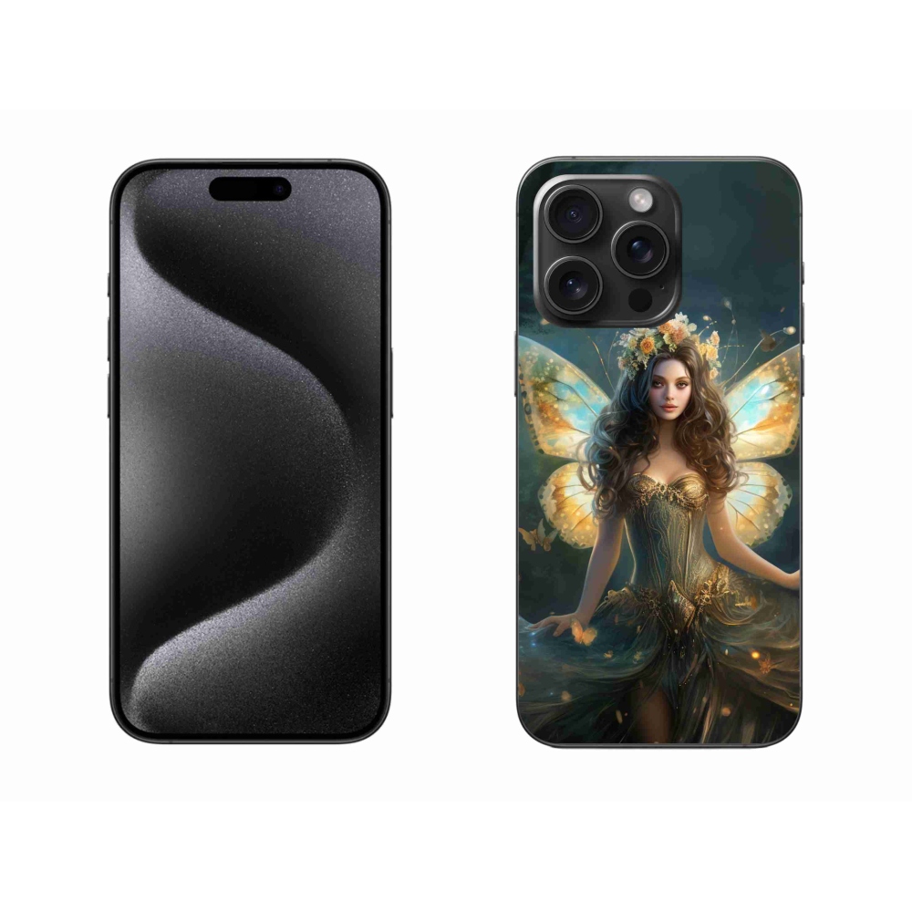 Gelový kryt mmCase na iPhone 15 Pro Max - motýlí žena