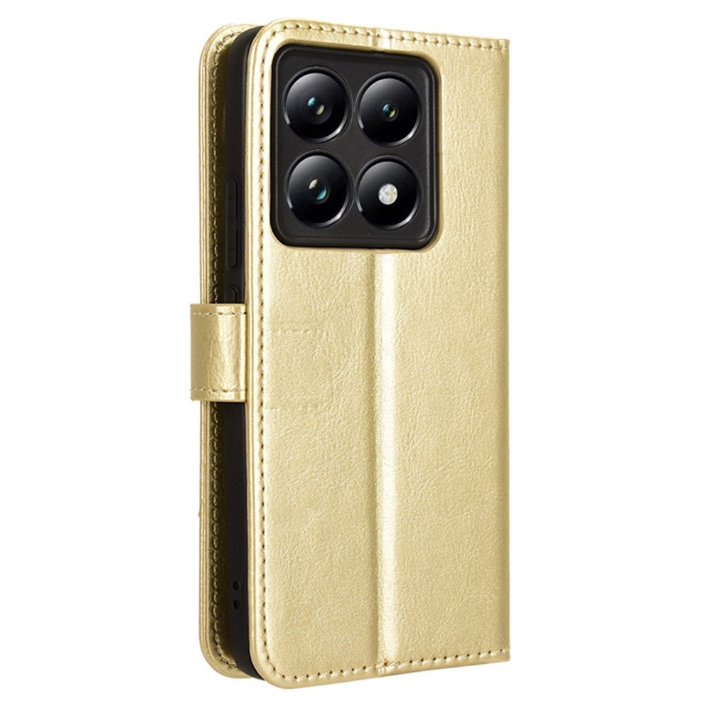 Crazy knížkové pouzdro na Xiaomi 14T Pro - zlaté