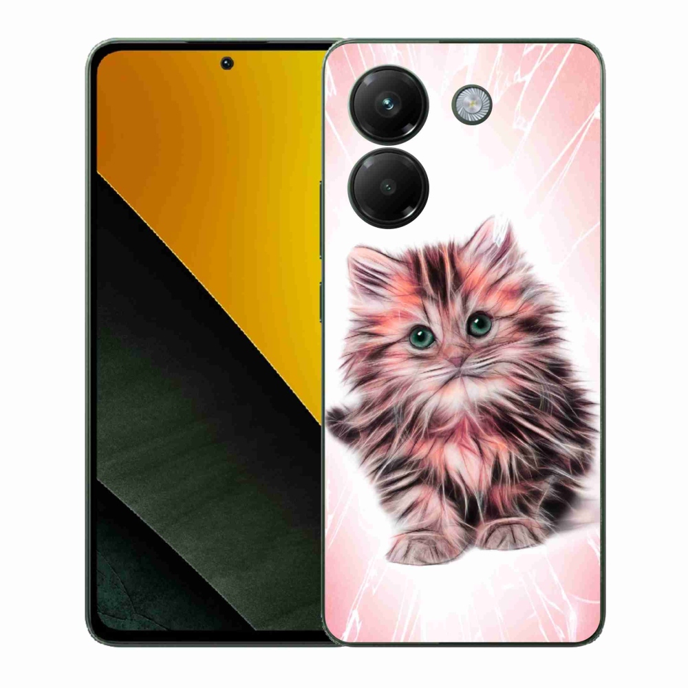 Gelový kryt mmCase na Xiaomi Poco M7 Pro 5G - roztomilé kotě
