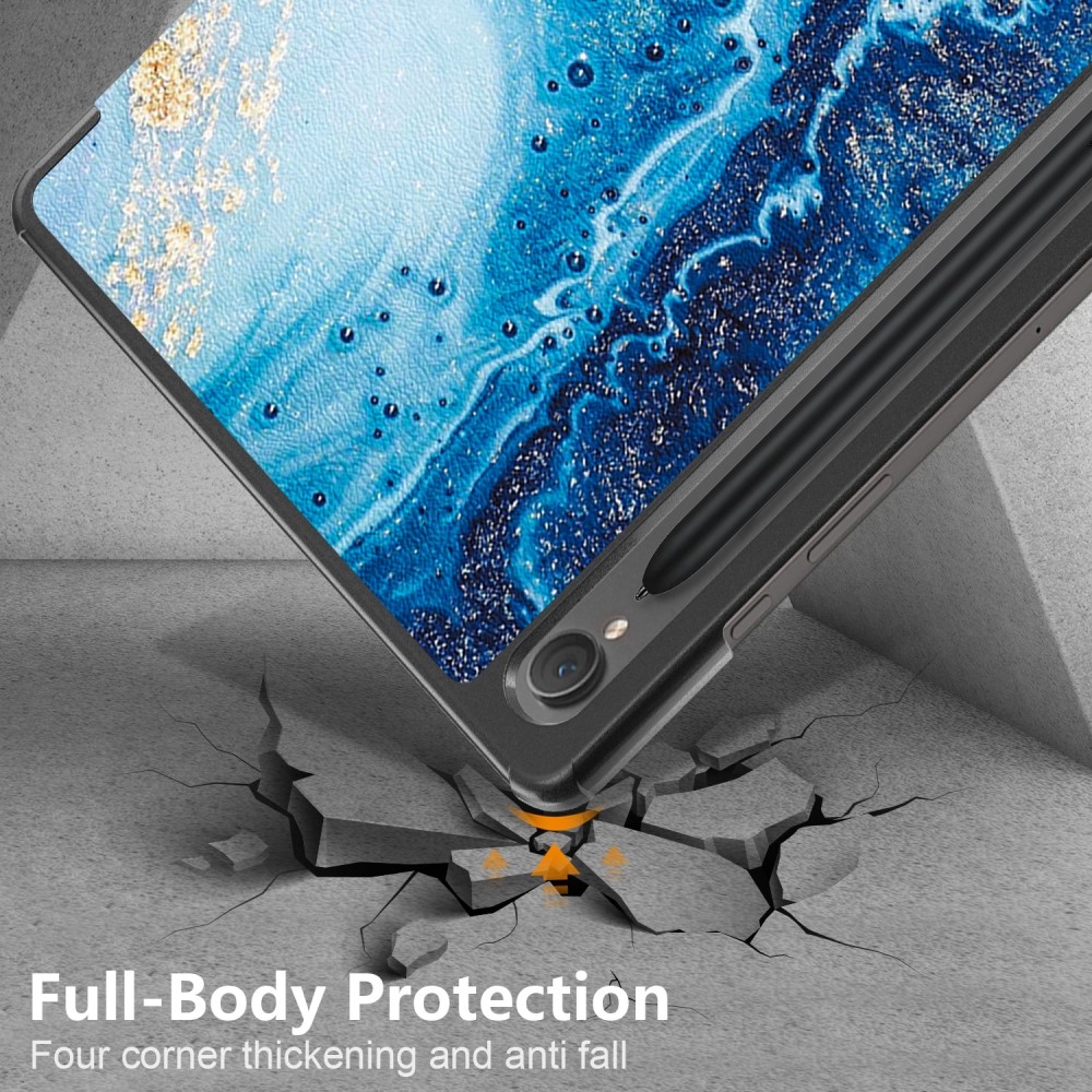 Print chytré zavírací pouzdro na Samsung Galaxy Tab S9 FE/Tab S10 FE - mořské vlny