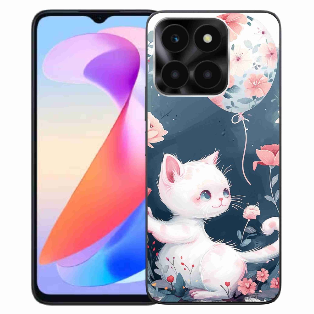 Gelový kryt mmCase na Honor X6a - kotě s balónkem