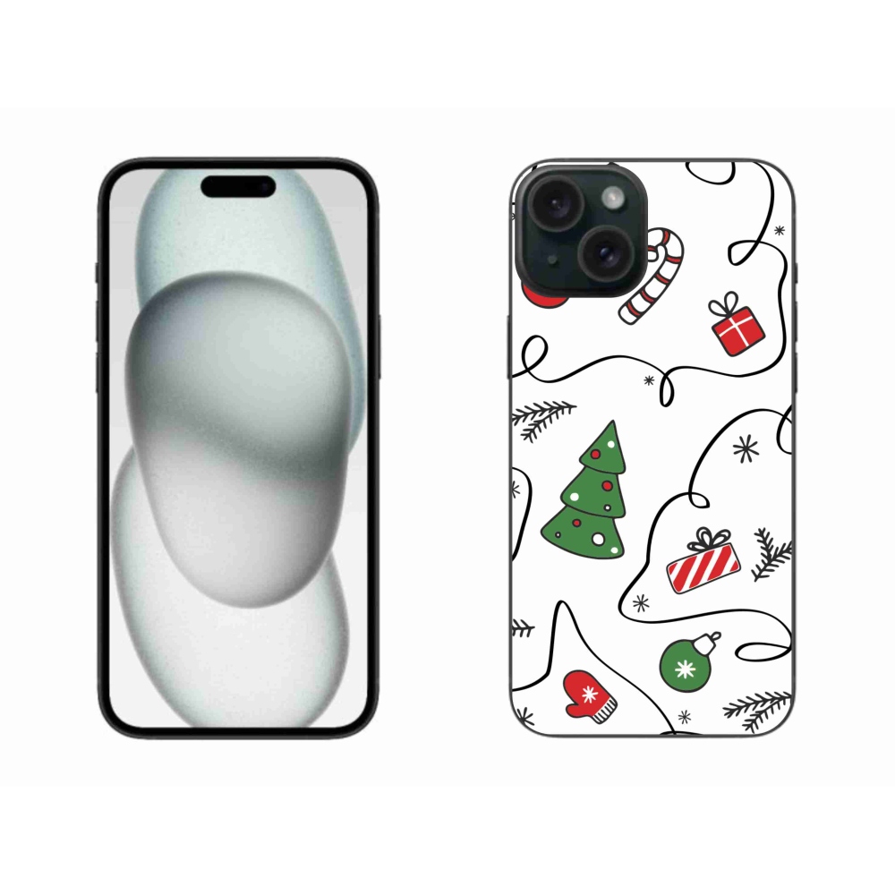 Gelový kryt mmCase na iPhone 15 Plus - vánoční motivy