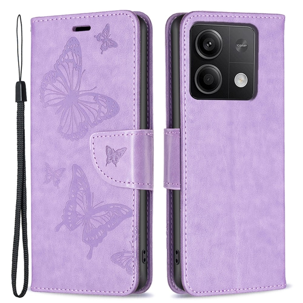 Butterfly knížkové pouzdro na Xiaomi Redmi Note 13 5G - světlefialové