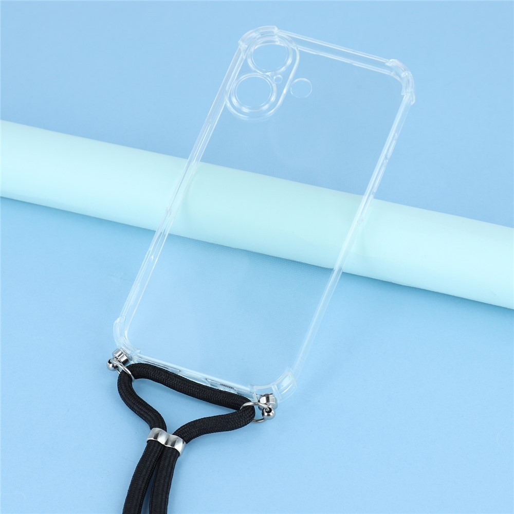 Průhledný gelový obal se šňůrkou na iPhone 17