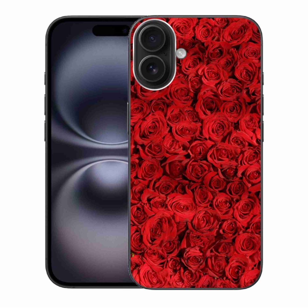 Gelový kryt mmCase na iPhone 16 Plus - růže