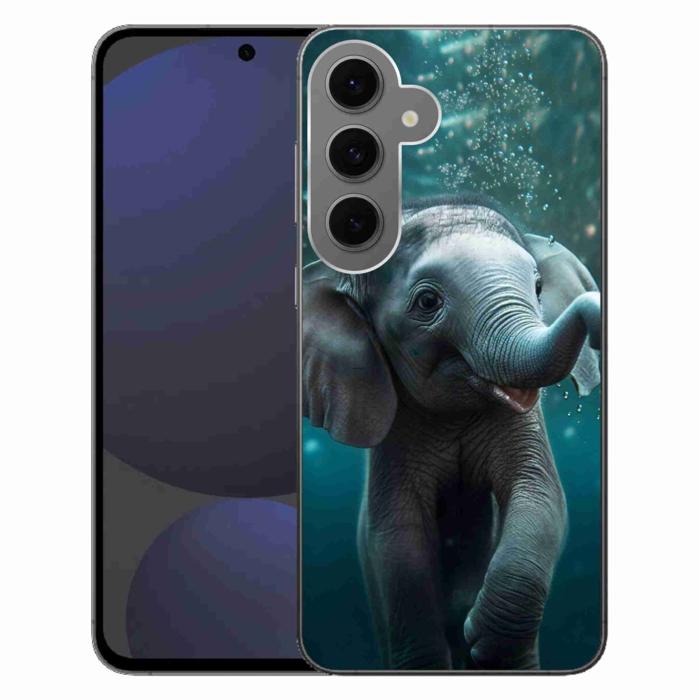 Gelový kryt mmCase na Samsung Galaxy S24 FE - slůně pod vodou