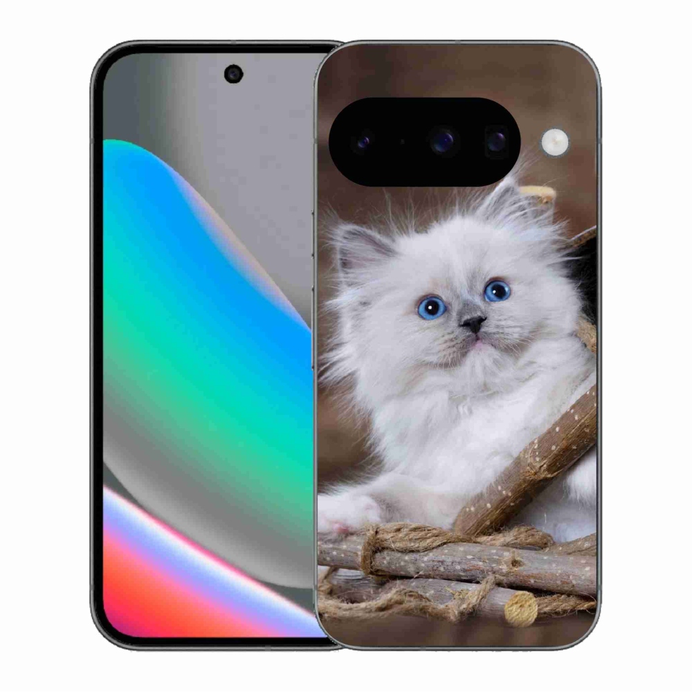 Gelový kryt mmCase na Google Pixel 10 - bílé kotě
