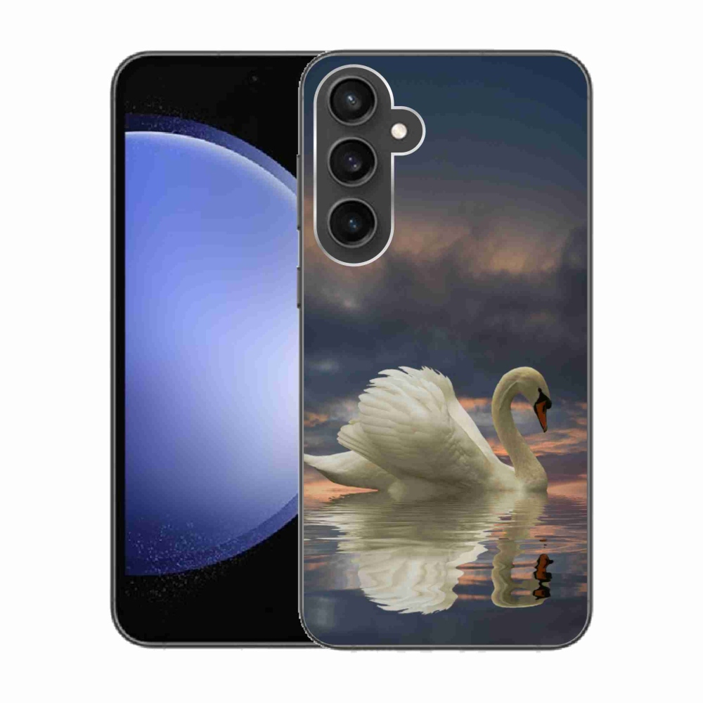 Gelový kryt mmCase na Samsung Galaxy S23 FE - labuť