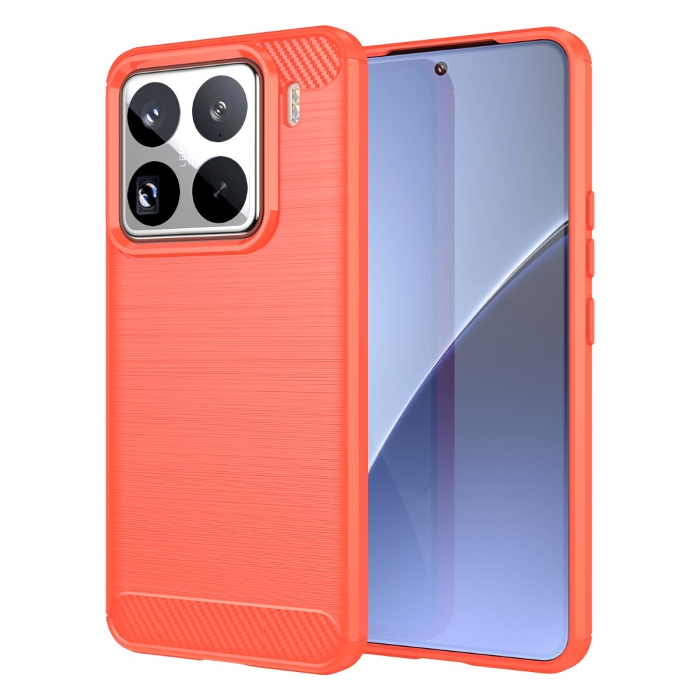 Carbon odolný gelový obal na Xiaomi 15 Pro - červený