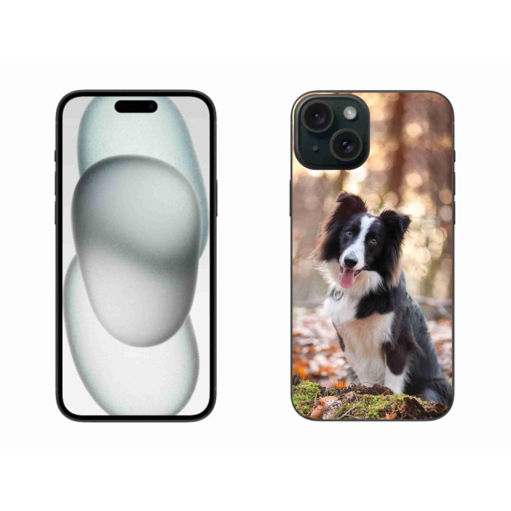 Gelový obal mmCase na iPhone 15 Plus - border kolie 1