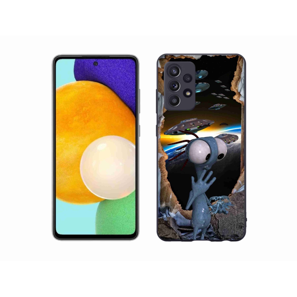 Gelový kryt mmCase na Samsung Galaxy A52/A52 5G - mimozemšťan