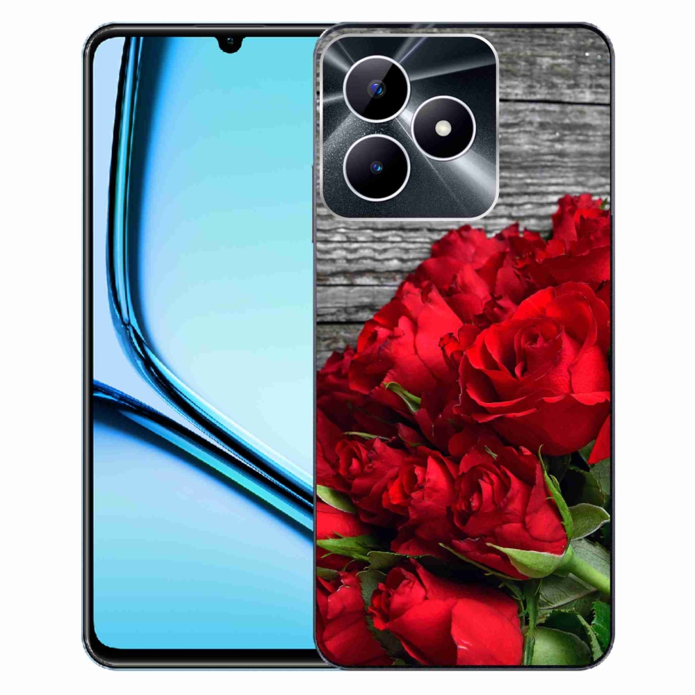Gelový kryt mmCase na Realme Note 50 - červené růže