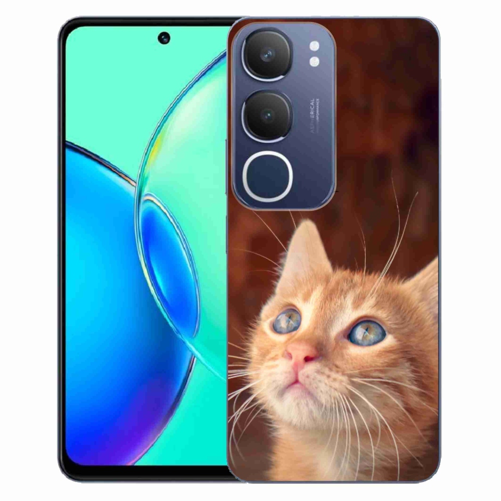 Gelový kryt mmCase na Vivo Y19s - motýl a kotě