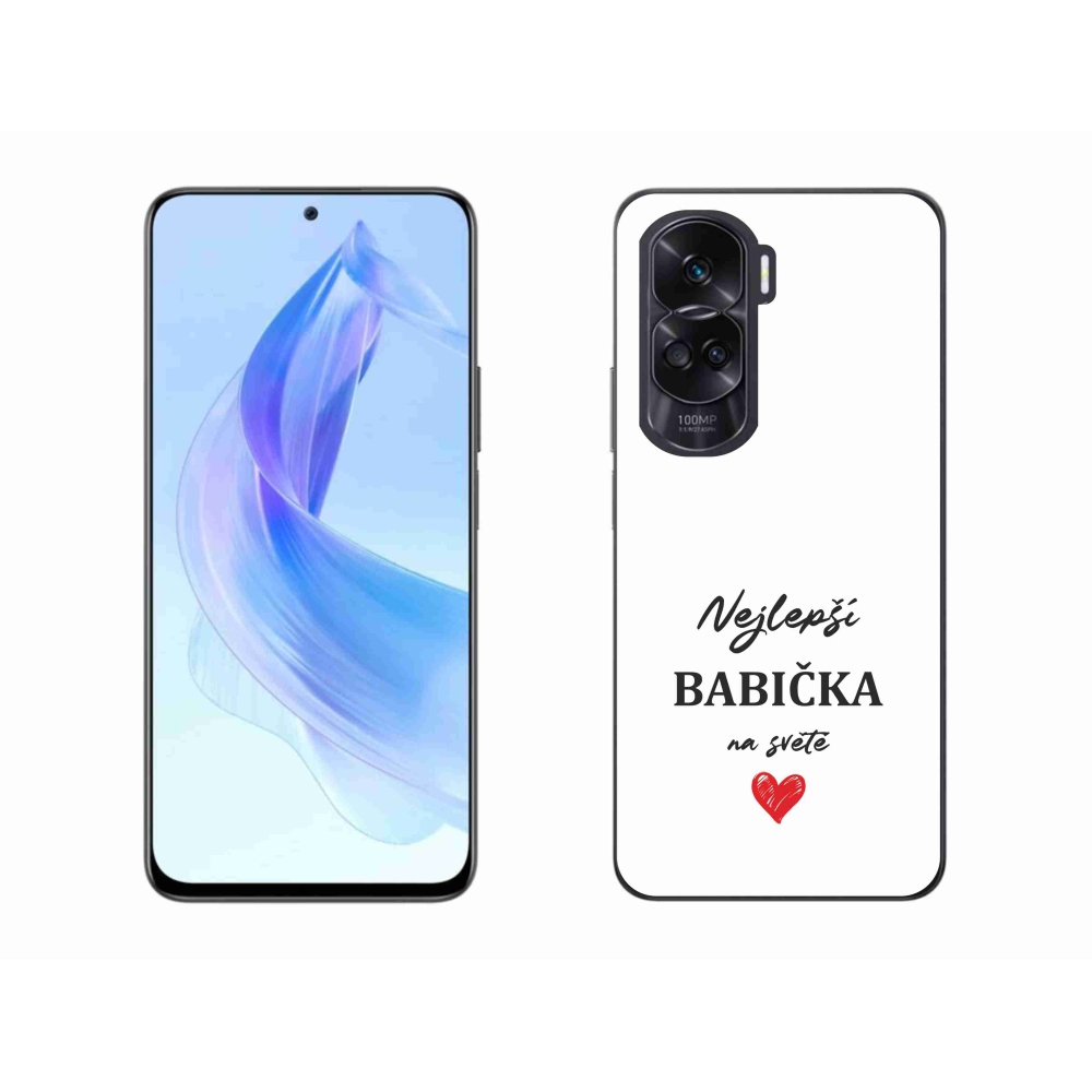 Gelový kryt mmCase na Honor 90 Lite - nejlepší babička 1 bílé pozadí