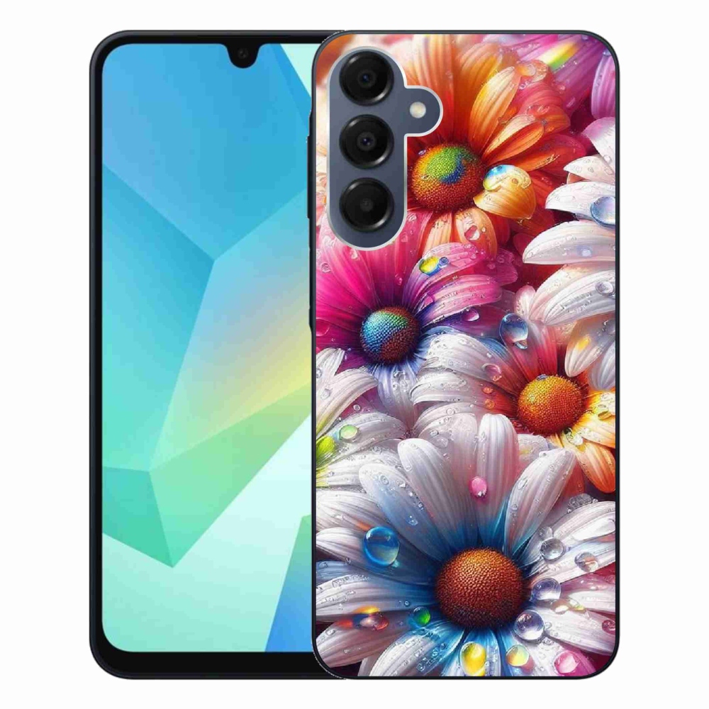 Gelový kryt mmCase na Samsung Galaxy A16 4G/5G - barevné kopretiny