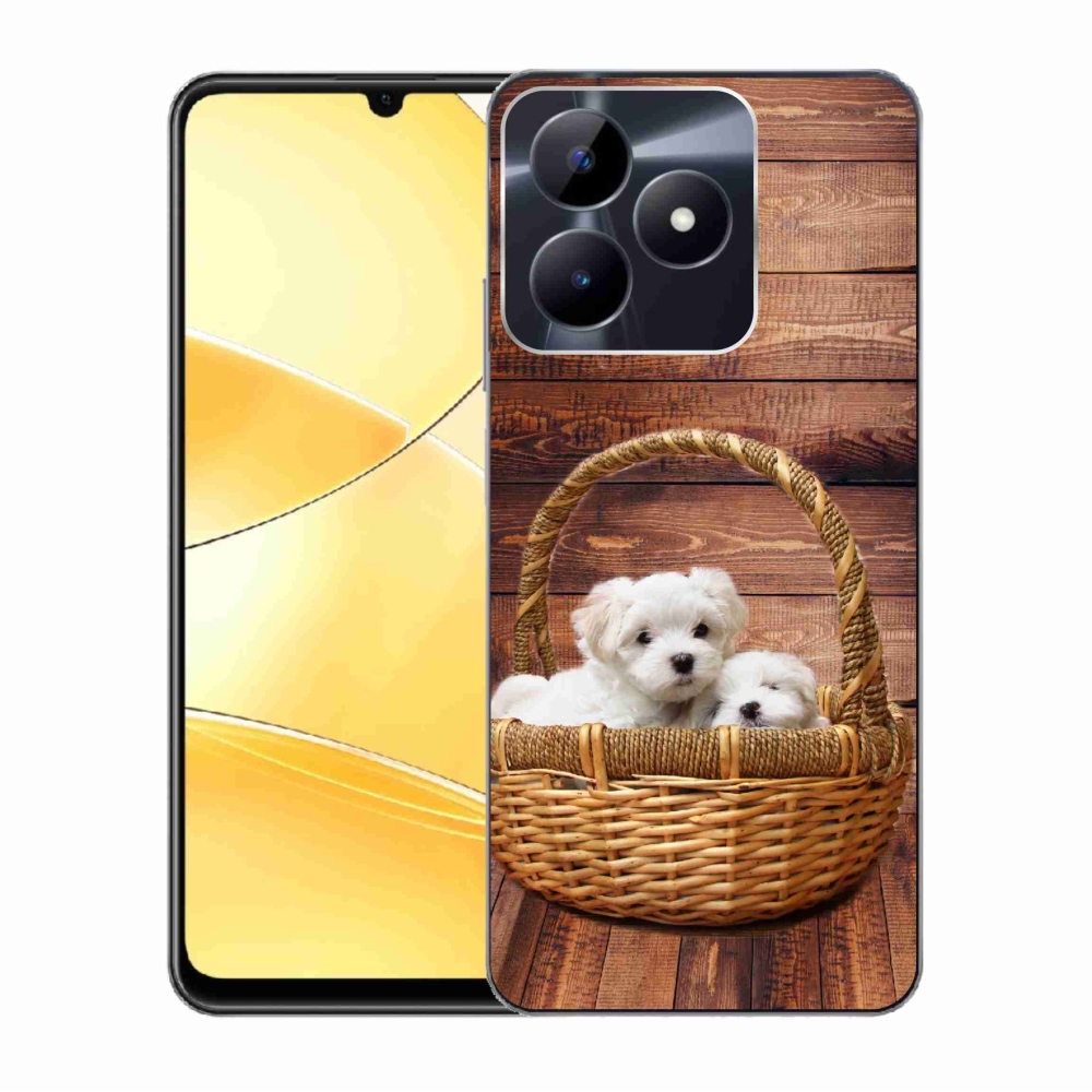 Gelový kryt mmCase na Realme C51/C53 - štěňátka