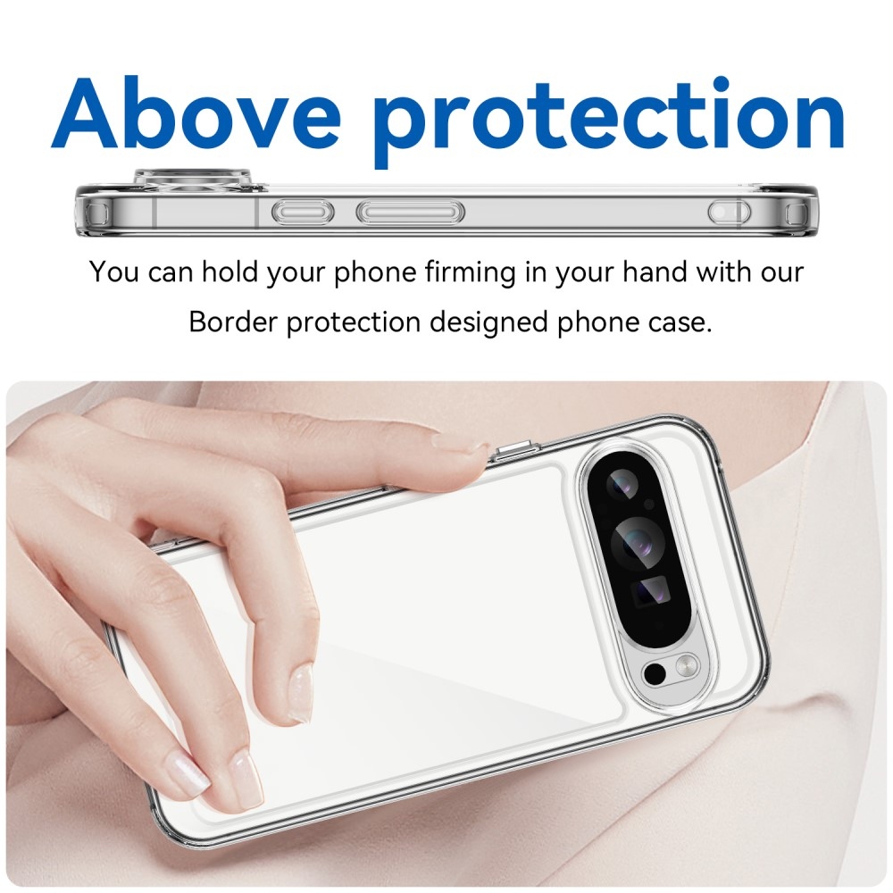 Gelový obal s pevnými zády na Google Pixel 9 Pro XL - průhledný
