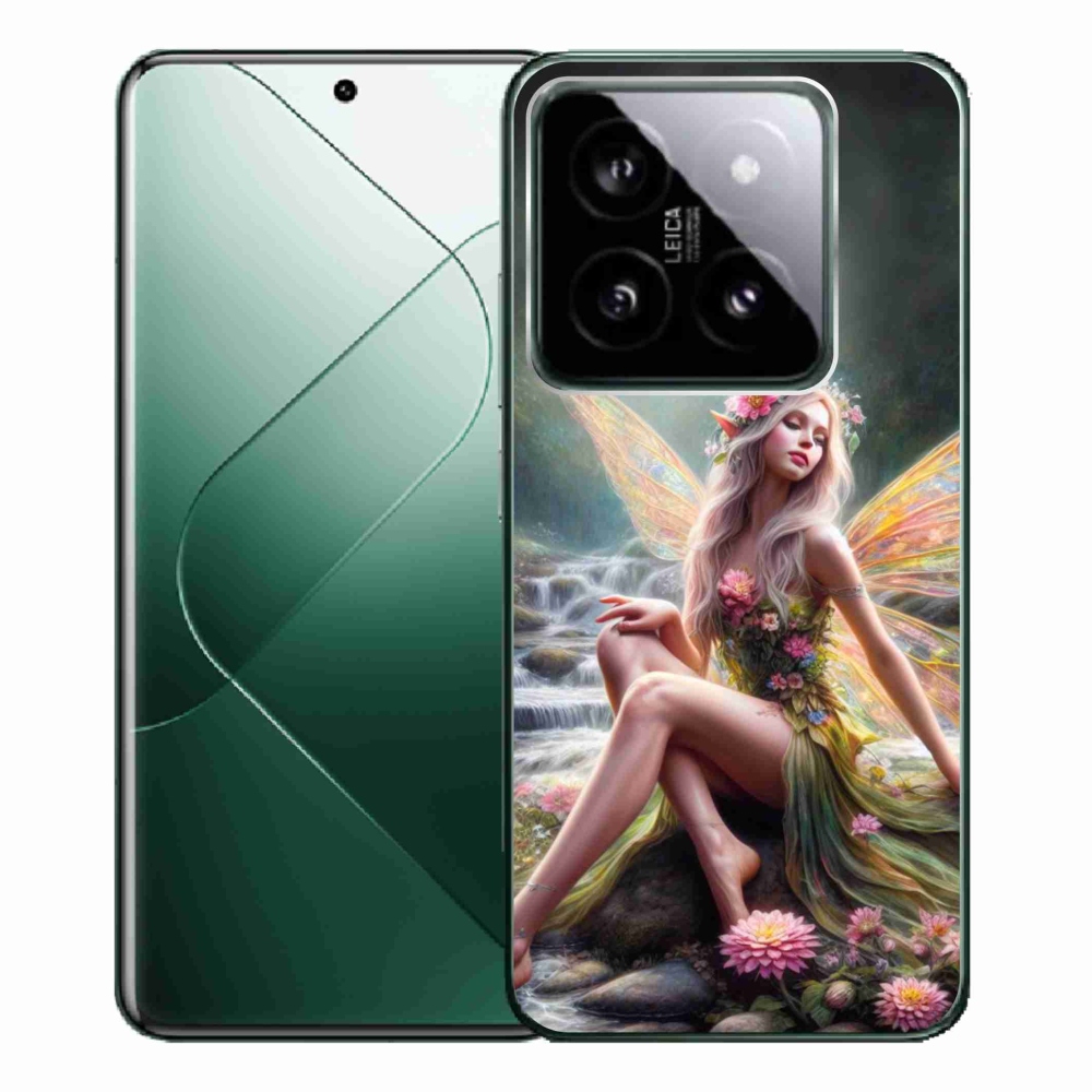 Gelový kryt mmCase na Xiaomi 14 Pro - motýlí žena 1