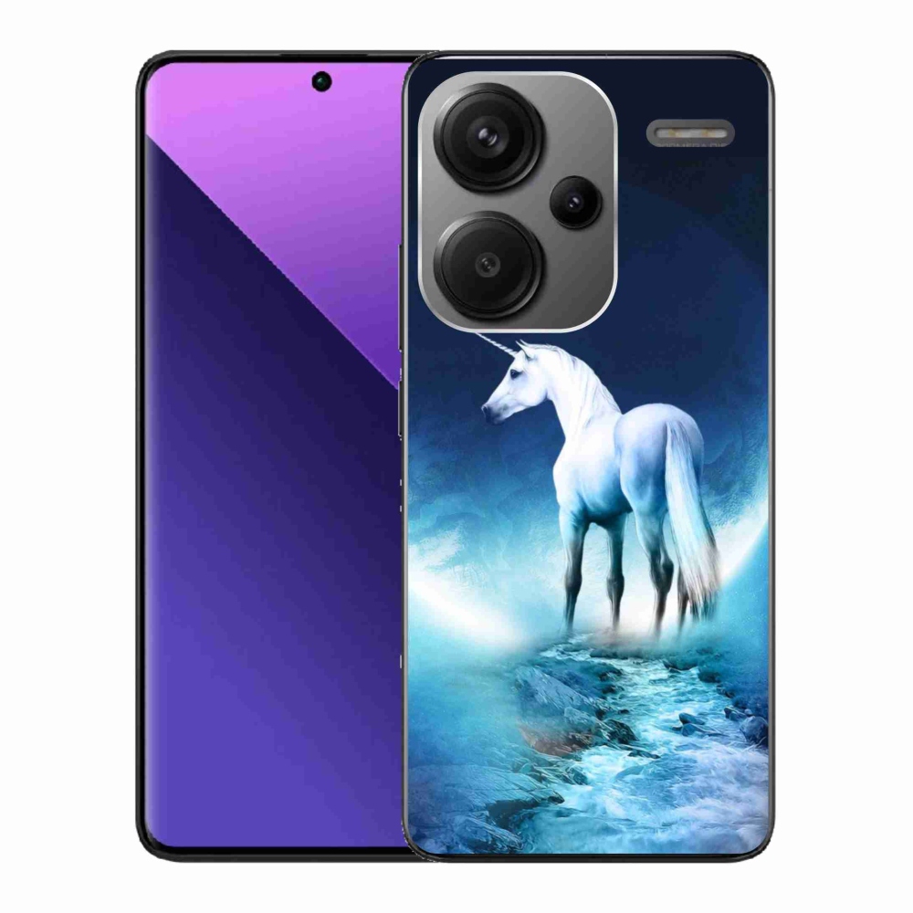 Gelový kryt mmCase na Xiaomi Redmi Note 13 Pro+ 5G - bílý jednorožec