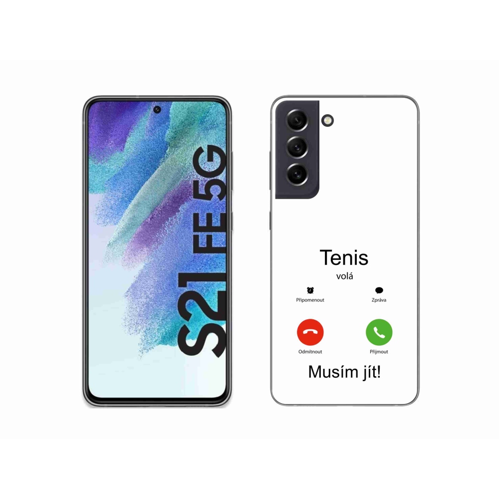 Gelový kryt mmCase na Samsung Galaxy S21 FE 5G - tenis volá bílé pozadí