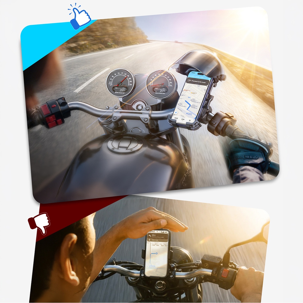 Držák na kolo a motorku Joyroom JR-ZS526 se sluneční clonou – černý