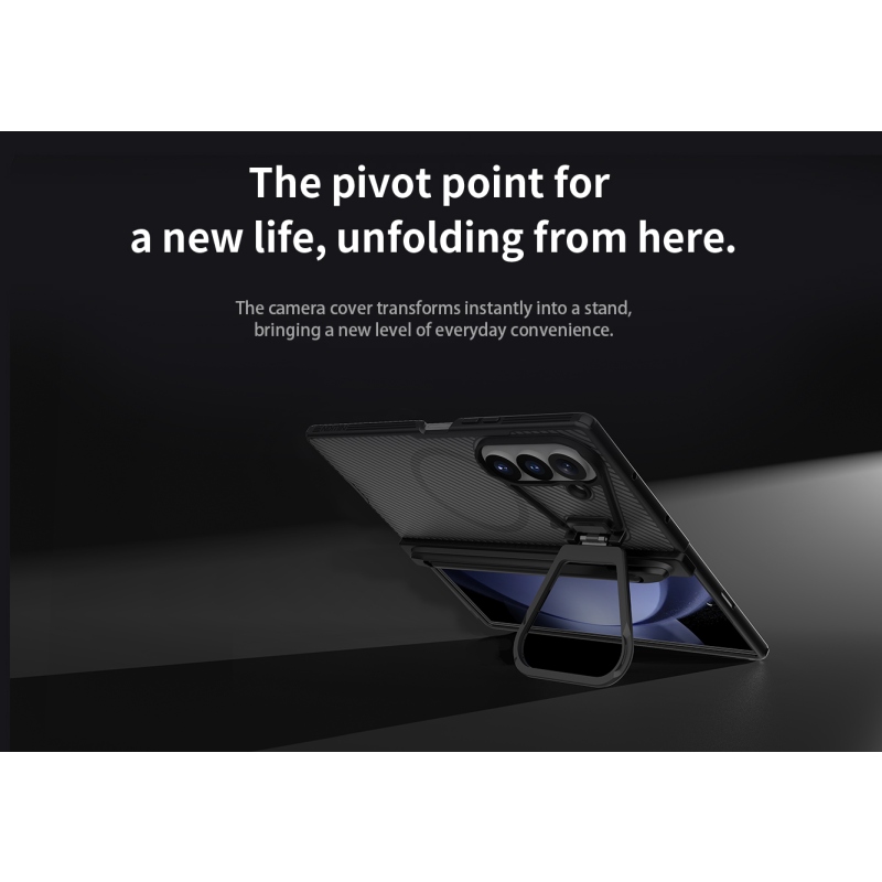 Nillkin CamShield Prop Magnetic Pen Slot (Transp. Lens) Zadní Kryt pro Samsung Galaxy Z Fold 8 Ultra Transparent Black