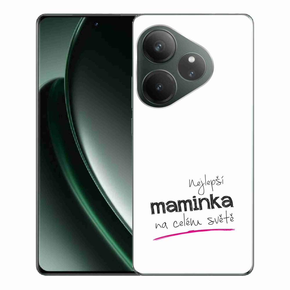 Gelový kryt mmCase na Realme GT 6 5G/GT 6T 5G - nejlepší maminka 4 bílé pozadí