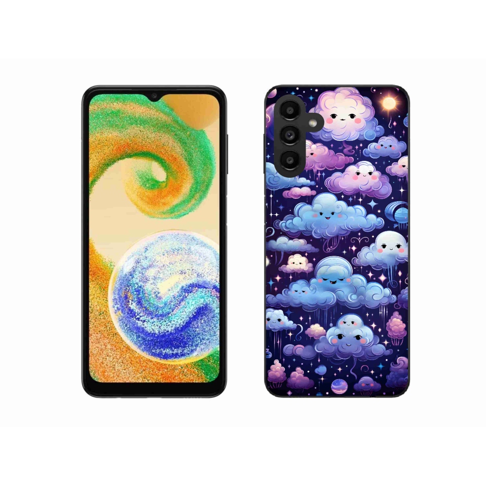 Gelový kryt mmCase na Samsung Galaxy A04s (164.7x76.7x9.1mm) - mráčky
