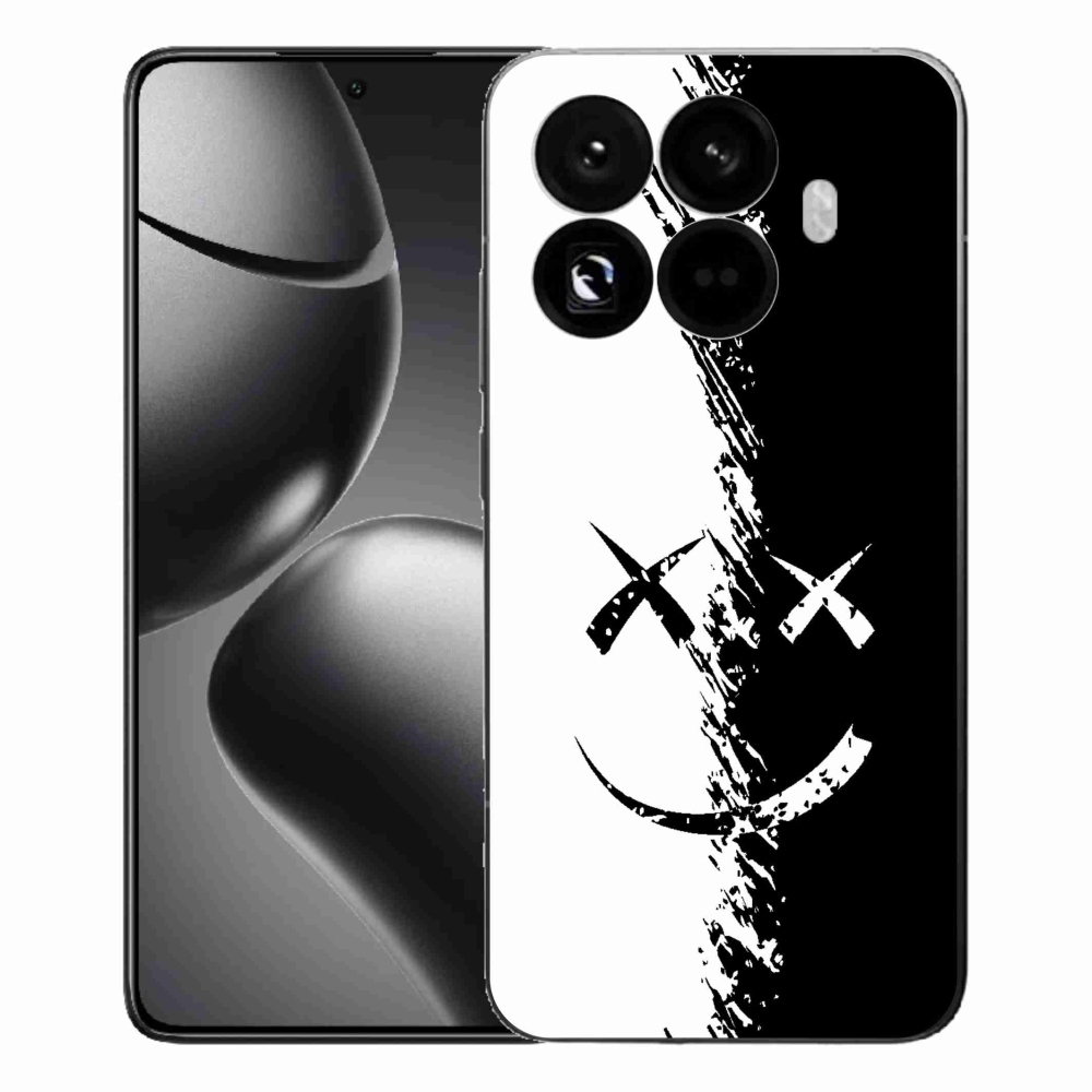 Gelový kryt mmCase na Xiaomi 15T Pro - černobílý smajlík