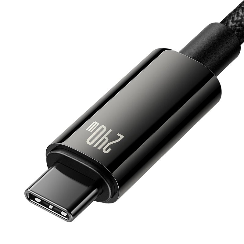 Baseus CAWJ040101 Tungsten Gold Fast Charging Datový Kabel USB-C - USB-C 240W 2m Black