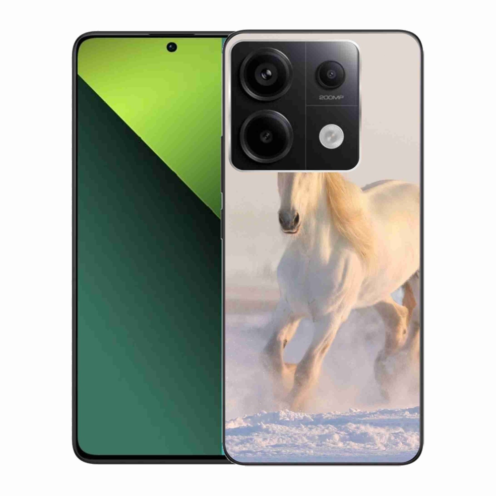 Gelový obal mmCase na Xiaomi Redmi Note 13 Pro 5G/Poco X6 5G - kůň ve sněhu