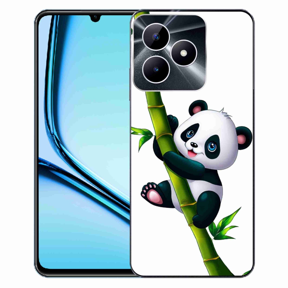 Gelový kryt mmCase na Realme Note 50 - panda na bambusu