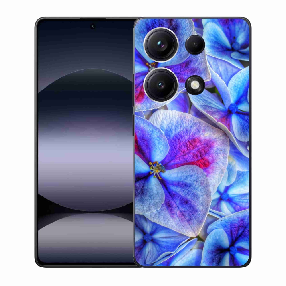 Gelový kryt mmCase na Xiaomi Redmi Note 14S - modré květy 1