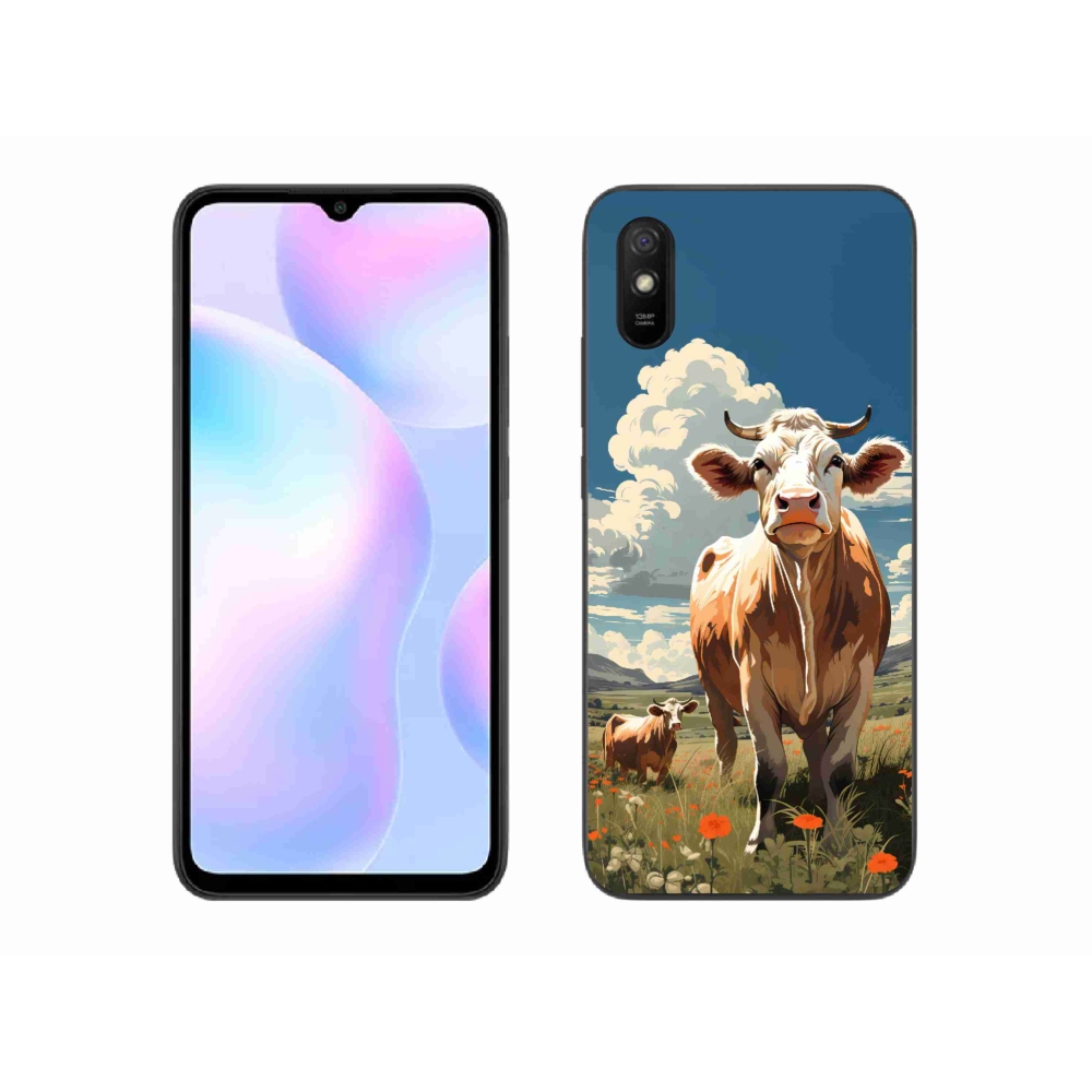 Gelový kryt mmCase na Xiaomi Redmi 9AT - krávy na louce