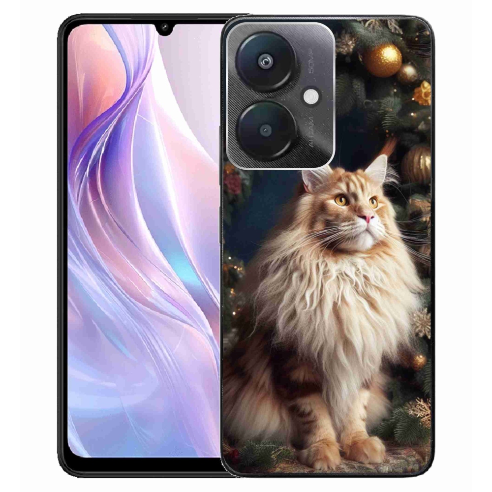 Gelový kryt mmCase na Xiaomi Redmi 13C 5G - kočka u stromku