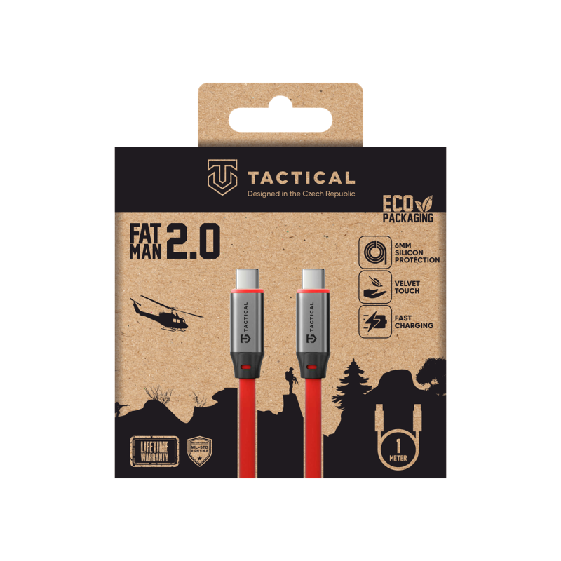 Tactical Fat Man 2.0 Cable USB-C/USB-C 1m Red