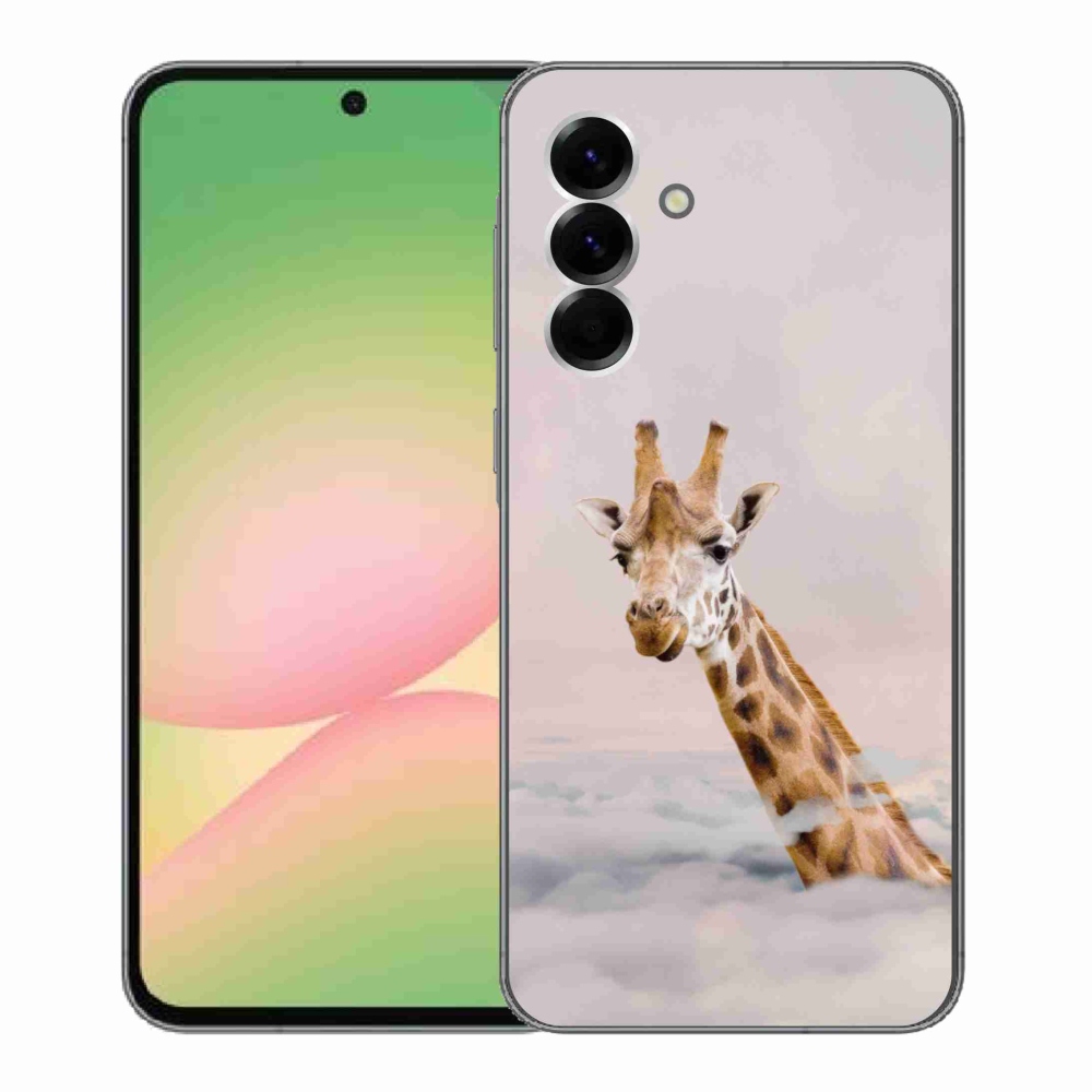 Gelový kryt mmCase na Samsung Galaxy A56 5G - žirafa v oblacích