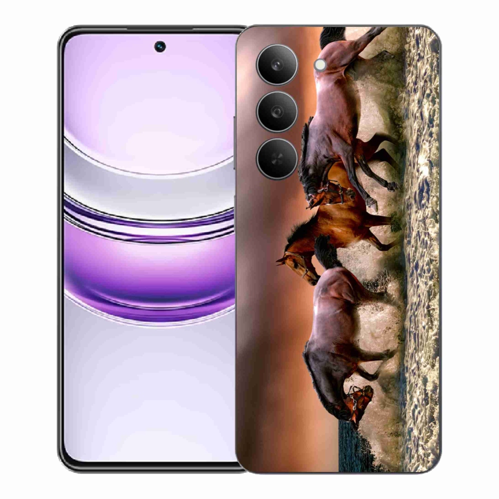 Gelový kryt mmCase na Realme 14x 5G - koně 1