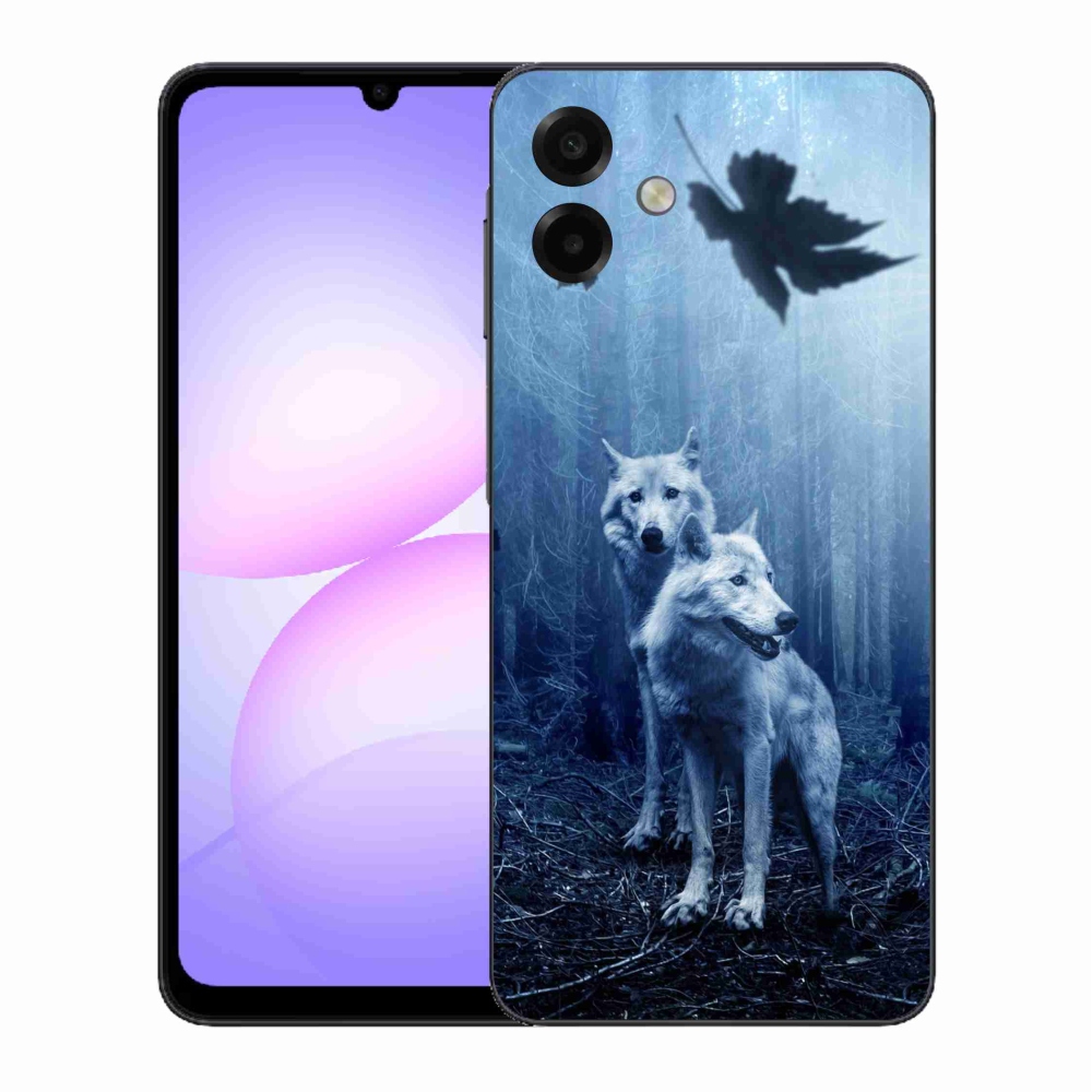 Gelový kryt mmCase na Samsung Galaxy A07 4G - vlci v lese