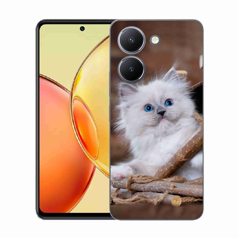 Gelový kryt mmCase na Vivo Y36 - bílé kotě