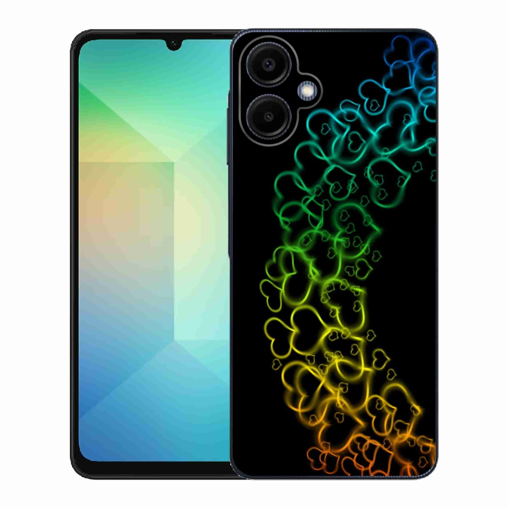 Gelový kryt mmCase na Samsung Galaxy A06 4G - barevná srdíčka