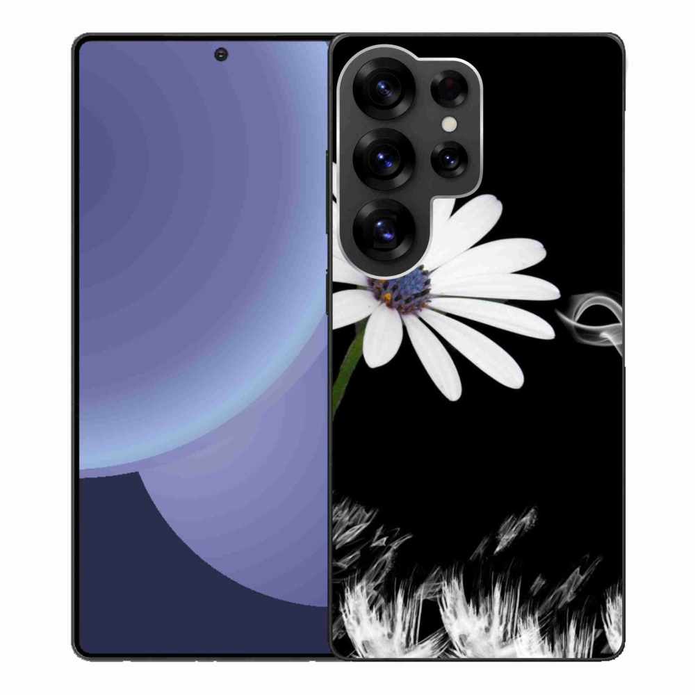Gelový kryt mmCase na Samsung Galaxy S25 Ultra - bílá květina